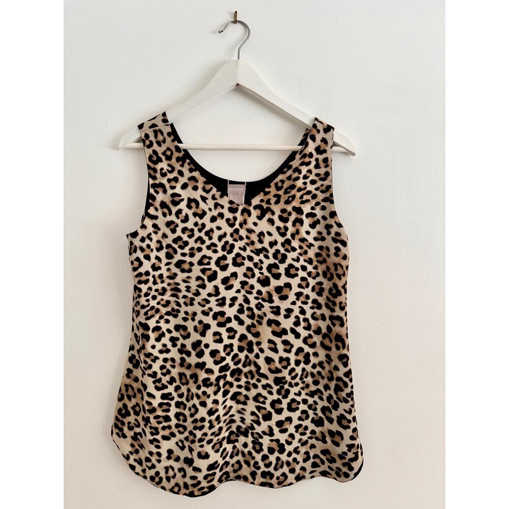 Chico's Leopard Print Tank- Day to night, workwear , Size 0 💖
